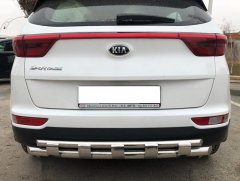 Тюнинг внедорожника Защита заднего бампера KIA Sportage 2015