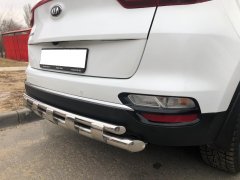 Тюнинг внедорожника Защита заднего бампера KIA Sportage 2018 (рестайлинг)