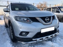 Тюнинг внедорожника Защита переднего бампера Nissan X-trail 2015 (T32) Третье поколение