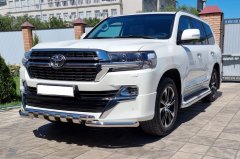 Тюнинг внедорожника Защита переднего бампера Toyota Land Cruiser 200 Executive Lounge 2020 (обновленный)