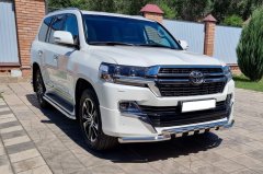 Тюнинг внедорожника Защита переднего бампера Toyota Land Cruiser 200 Executive Lounge 2020 (обновленный)