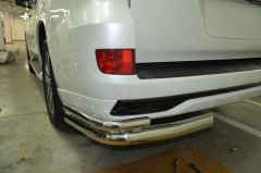 Тюнинг внедорожника Защита заднего бампера Toyota Land Cruiser 200 Executive Lounge 2020 (обновленный)