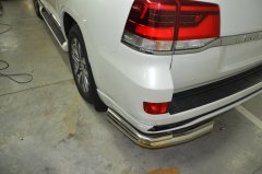 Тюнинг внедорожника Защита заднего бампера Toyota Land Cruiser 200 Executive Lounge 2020 (обновленный)