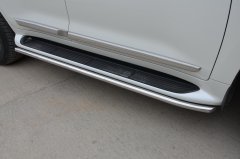 Тюнинг внедорожника Защита штатного порога труба Toyota Land Cruiser 200 Executive Lounge 2020 (обновленный)