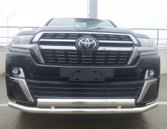 Тюнинг внедорожника Защита переднего бампера Toyota Land Cruiser 200 Executive Lounge 2020 (обновленный)