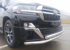 Тюнинг внедорожника Защита переднего бампера Toyota Land Cruiser 200 Executive Lounge 2020 (обновленный)