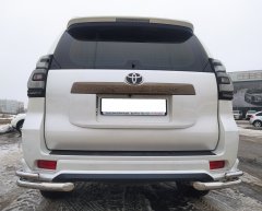 Тюнинг внедорожника Защита заднего бампера Toyota Land Cruiser Prado 150 Black Onyx 2020