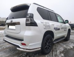 Тюнинг внедорожника Защита заднего бампера Toyota Land Cruiser Prado 150 Black Onyx 2020