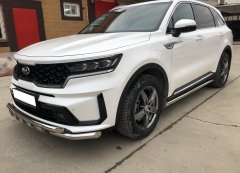 Тюнинг внедорожника Защита штатного порога труба KIA Sorento MQ4 2020