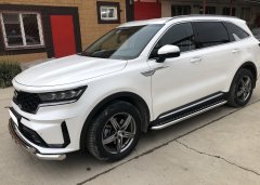 Тюнинг внедорожника Пороги с накладным листом KIA Sorento MQ4 2020