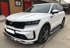 Тюнинг внедорожника Пороги с накладным листом KIA Sorento MQ4 2020