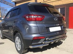 Тюнинг внедорожника Защита заднего бампера Hyundai Creta 2016
