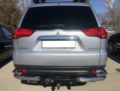 Тюнинг внедорожника Защита заднего бампера Mitsubishi Pajero Sport 2008