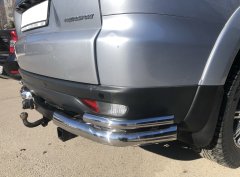 Тюнинг внедорожника Защита заднего бампера Mitsubishi Pajero Sport 2008