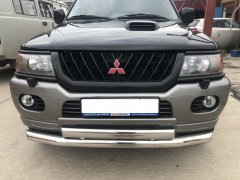 Тюнинг внедорожника Защита переднего бампера Mitsubishi Pajero Sport 1998-2007