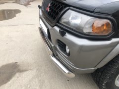 Тюнинг внедорожника Защита переднего бампера Mitsubishi Pajero Sport 1998-2007