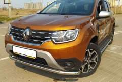 Тюнинг внедорожника Пороги с накладным листом Renault Duster 2021