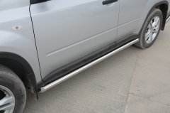 Тюнинг внедорожника Защита штатного порога труба Nissan X-trail 2007-2010 (T31) Второе поколение
