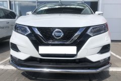 Тюнинг внедорожника Защита переднего бампера Nissan Qashqai 2017 рестайлинг