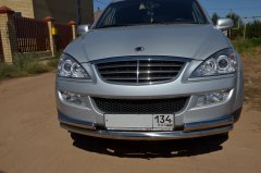 Тюнинг внедорожника Защита переднего бампера Ssang Yong Kyron 2007