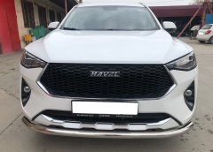 Тюнинг внедорожника Защита переднего бампера Haval F7, F7X  2019