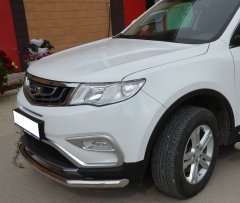 Тюнинг внедорожника Защита переднего бампера Geely Atlas 2018