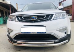 Тюнинг внедорожника Защита переднего бампера Geely Atlas 2018