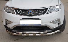 Тюнинг внедорожника Защита переднего бампера Geely Atlas 2018