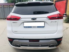 Тюнинг внедорожника Защита заднего бампера Geely Atlas 2018