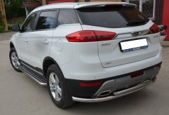 Тюнинг внедорожника Защита заднего бампера Geely Atlas 2018
