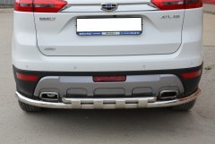 Тюнинг внедорожника Защита заднего бампера Geely Atlas 2018