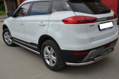 Тюнинг внедорожника Защита штатного порога труба Geely Atlas 2018