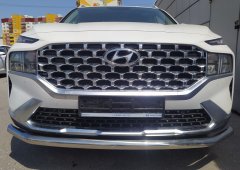 Тюнинг внедорожника Защита переднего бампера Hyundai Santa Fe 2021