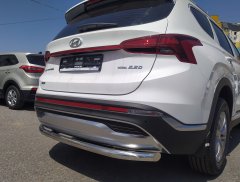 Тюнинг внедорожника Защита заднего бампера Hyundai Santa Fe 2021