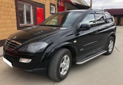 Тюнинг внедорожника Пороги с накладным листом Ssang Yong Kyron 2007