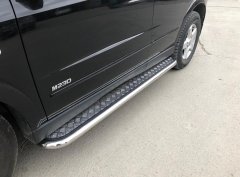 Тюнинг внедорожника Пороги с накладным листом Ssang Yong Kyron 2007