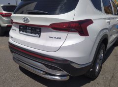 Тюнинг внедорожника Защита заднего бампера Hyundai Santa Fe 2021