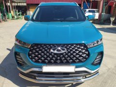 Тюнинг внедорожника Защита переднего бампера Chery Tiggo 7 Pro 2021