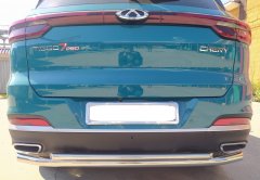 Тюнинг внедорожника Защита заднего бампера Chery Tiggo 7 Pro 2021