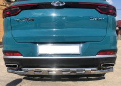 Тюнинг внедорожника Защита заднего бампера Chery Tiggo 7 Pro 2021