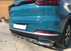 Тюнинг внедорожника Защита заднего бампера Chery Tiggo 7 Pro 2021