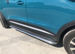 Тюнинг внедорожника Пороги с накладным листом Chery Tiggo 7 Pro 2021