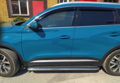 Тюнинг внедорожника Пороги с накладным листом Chery Tiggo 7 Pro 2021