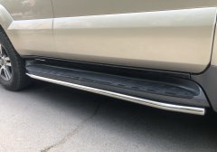 Тюнинг внедорожника Защита штатного порога труба Toyota Land Cruiser Prado 120 2003-2009