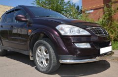 Тюнинг внедорожника Защита переднего бампера Ssang Yong Kyron 2007