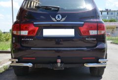 Тюнинг внедорожника Защита заднего бампера Ssang Yong Kyron 2007