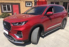 Тюнинг внедорожника Защита переднего бампера Chery Tiggo 8 Pro 2021