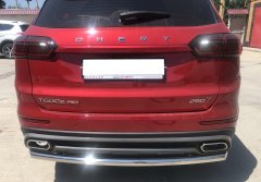 Тюнинг внедорожника Защита заднего бампера Chery Tiggo 8 Pro 2021