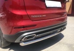 Тюнинг внедорожника Защита заднего бампера Chery Tiggo 8 Pro 2021