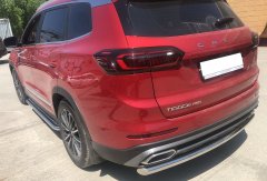 Тюнинг внедорожника Защита заднего бампера Chery Tiggo 8 Pro 2021